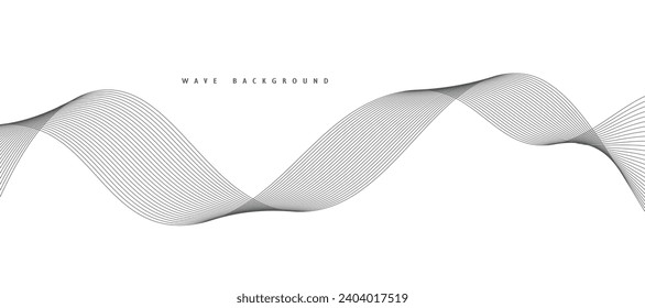 Abstract wave element for design. Digital frequency track equalizer. Stylized line art background. Vector illustration.