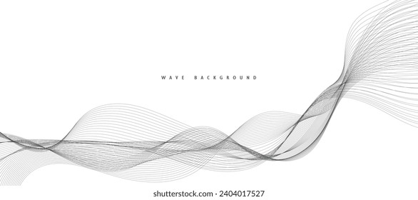 Abstract wave element for design. Digital frequency track equalizer. Stylized line art background. Vector illustration.