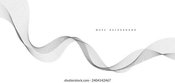 Abstract wave element for design. Digital frequency track equalizer. Stylized line art background. Vector illustration.