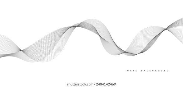 Abstract wave element for design. Digital frequency track equalizer. Stylized line art background. Vector illustration.
