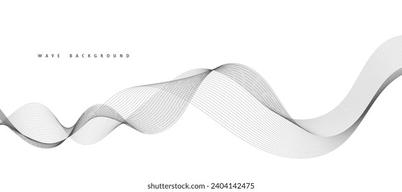 Abstract wave element for design. Digital frequency track equalizer. Stylized line art background. Vector illustration.