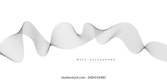 Elemento de onda abstracta para el diseño. Ecualizador de pista de frecuencia digital. Fondo artístico estilizado. Ilustración vectorial.