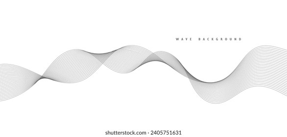 Abstract wave element for design. Digital frequency track equalizer. Stylized line art background. Vector illustration.