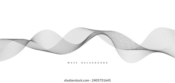 Abstract wave element for design. Digital frequency track equalizer. Stylized line art background. Vector illustration.