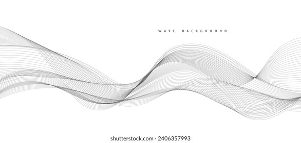 Abstract wave element for design. Digital frequency track equalizer. Stylized line art background. Vector illustration. 