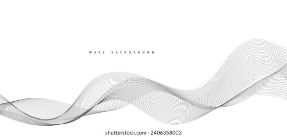 Abstract wave element for design. Digital frequency track equalizer. Stylized line art background. Vector illustration. 