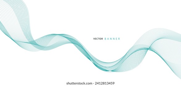 Abstract wave element for design. Digital frequency track equalizer. Stylized line art background. Vector illustration.	
