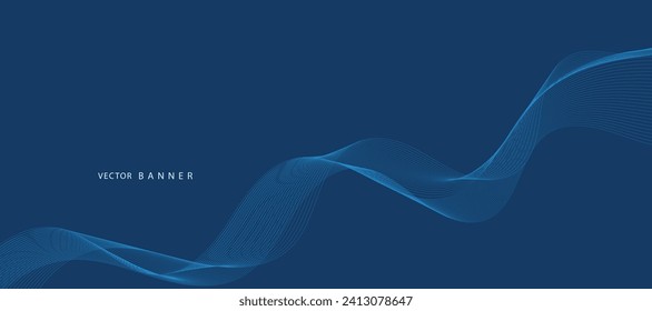 Elemento de onda abstracta para el diseño. Ecualizador de pista de frecuencia digital. Fondo artístico estilizado. Ilustración vectorial del fondo de ondas ahumadas