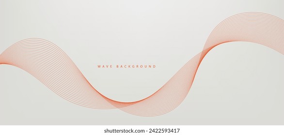 Abstract wave element for design. Digital frequency track equalizer. Stylized line art background. Vector illustration. Wave with lines created using blend tool. Curved wavy line, smooth stripe.