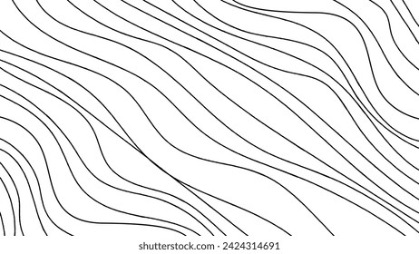 Abstract wave element for design. digital frequency track equalizer. stylish line art background. Vector illustration Waves with lines are created using the blend tool. Curved wavy lines and smooth