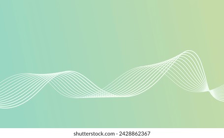 Elemento de onda abstracto para el diseño. Ecualizador de pista de frecuencia digital. Fondo estilizado de arte lineal. Línea ondulada curva.