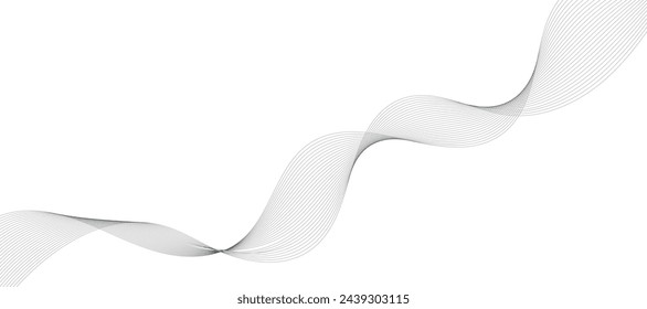Abstract wave element for design. Digital frequency track equalizer. Stylized line art background.