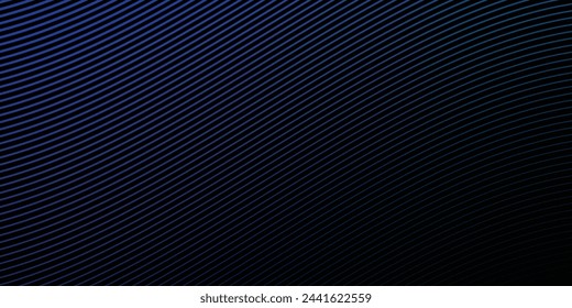 Abstract wave element for design. Digital frequency track equalizer. Stylized line art background. Vector illustration. Wave with lines created using blend tool. Curved wavy line, vector line effect