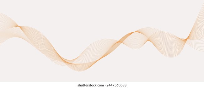 Abstract wave element for design. Digital frequency track equalizer. Stylized line art background. Vector illustration. Wave with lines created using blend tool. Curved wavy line, smooth stripe.
