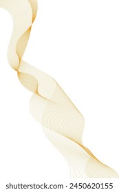 Abstract wave element for design. Digital frequency track equalizer. Stylized line art background. Vector illustration. Wave with lines created using blend tool. Curved wavy line, smooth stripe.
