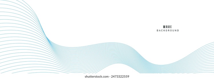 Abstract wave element for design. Digital frequency track equalizer. Stylized line art background. Vector illustration.
