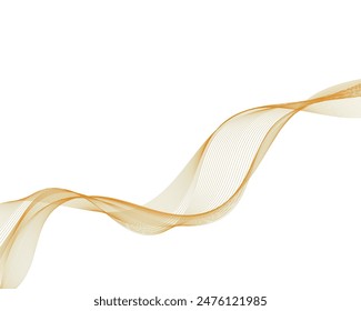 Abstract wave element for design. Digital frequency track equalizer. Stylized line art background. Vector illustration. Wave with lines created using the blend tool. Curved wavy line, smooth stripe.
