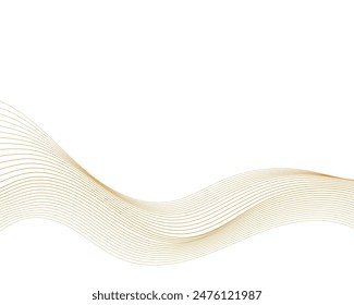 Abstract wave element for design. Digital frequency track equalizer. Stylized line art background. Vector illustration. Wave with lines created using the blend tool. Curved wavy line, smooth stripe.
