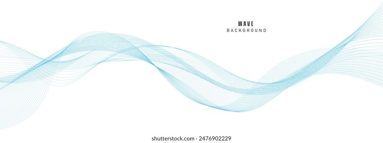 Abstract wave element for design. Digital frequency track equalizer. Stylized line art background. Vector illustration.