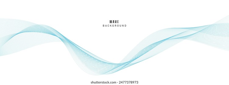 Abstract wave element for design. Digital frequency track equalizer. Stylized line art background. Vector illustration.