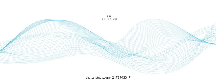 Abstract wave element for design. Digital frequency track equalizer. Stylized line art background. Vector illustration.