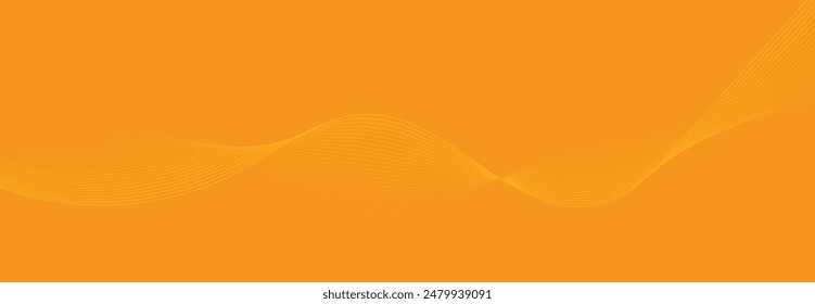 Abstract wave element for design. Digital frequency track equalizer. Stylized line art background. Vector illustration. Wave with lines created using blend tool. Curved wavy line, smooth stripe.
