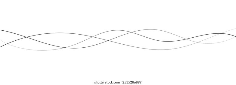 Abstract wave element for design. Digital frequency track equalizer. Stylized line art background. Vector illustration. Wave lines created using blend tool. Curved wavy line, smooth stripe in eps 10.