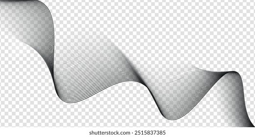 Elemento de onda Abstractas para el diseño. Ecualizador digital de pista de frecuencias. Fondo de arte de línea estilizado. Ilustración vectorial. Ondear con líneas creadas con la herramienta de mezcla. Línea ondulada curva, raya lisa