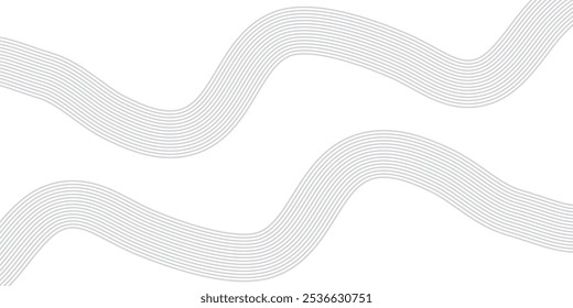 Elemento de onda abstrato para projeto. Equalizador de faixa de frequência digital. Plano de fundo da arte em linha estilizada. Onda com linhas fundo branco futurista.