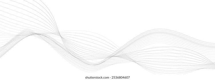 Elemento de onda abstrato para projeto. Equalizador de faixa de frequência digital. Plano de fundo da arte em linha estilizada.