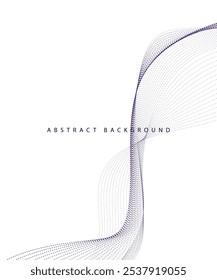 Abstract wave element for design. Digital frequency track equalizer. Stylized line art background.	