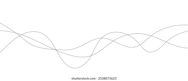 Abstract wave element for design. Digital frequency track equalizer. Stylized line art background.	