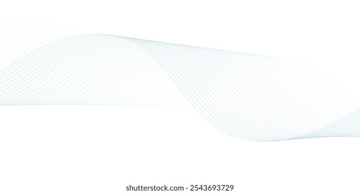 Abstract wave element for design. Digital frequency track equalizer. Stylized line art background. Vector illustration. Wave with lines created using blend tool.