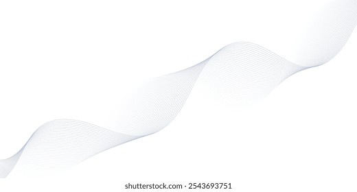 Abstract wave element for design. Digital frequency track equalizer. Stylized line art background. Vector illustration. Wave with lines created using blend tool.