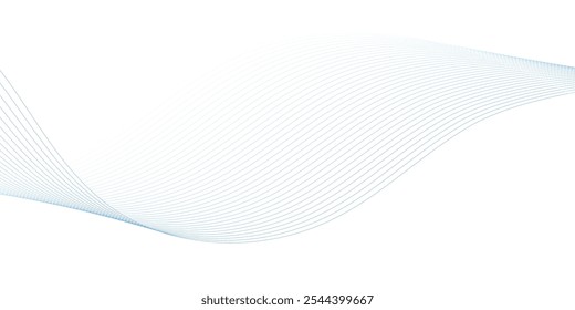 Abstract wave element for design. Digital frequency track equalizer. Stylized line art background. Vector illustration. Wave with lines created using blend tool.