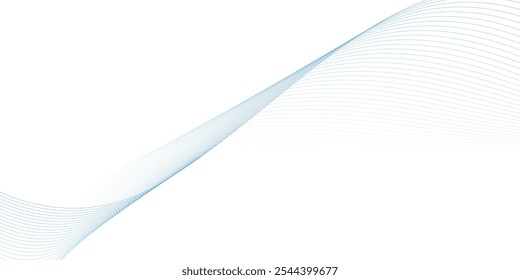 Abstract wave element for design. Digital frequency track equalizer. Stylized line art background. Vector illustration. Wave with lines created using blend tool.