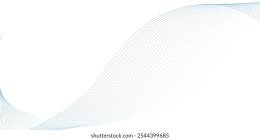 Abstract wave element for design. Digital frequency track equalizer. Stylized line art background. Vector illustration. Wave with lines created using blend tool.