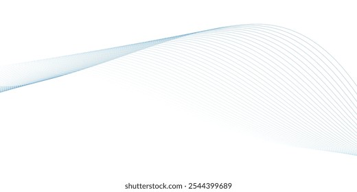 Abstract wave element for design. Digital frequency track equalizer. Stylized line art background. Vector illustration. Wave with lines created using blend tool.