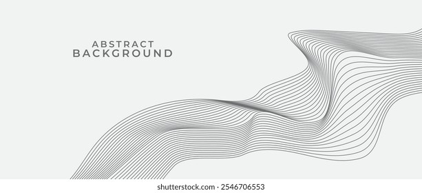 
Abstract wave element for design. Digital frequency track equalizer. Stylized line art background. 