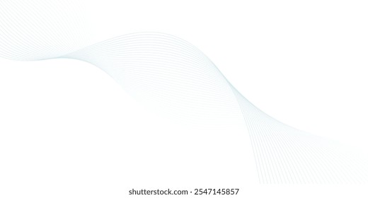 Abstract wave element for design. Digital frequency track equalizer. Stylized line art background. Vector illustration. Wave with lines created using blend tool.