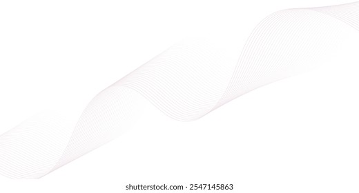 Abstract wave element for design. Digital frequency track equalizer. Stylized line art background. Vector illustration. Wave with lines created using blend tool.