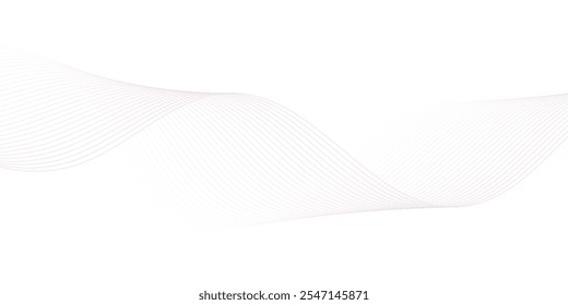 Abstract wave element for design. Digital frequency track equalizer. Stylized line art background. Vector illustration. Wave with lines created using blend tool.