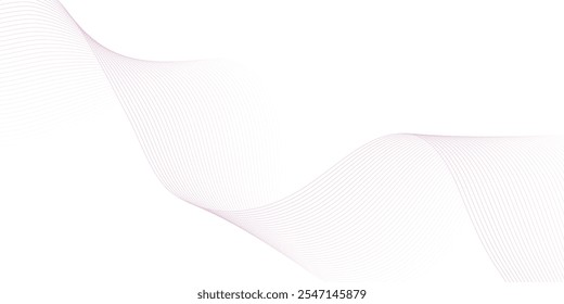 Abstract wave element for design. Digital frequency track equalizer. Stylized line art background. Vector illustration. Wave with lines created using blend tool.