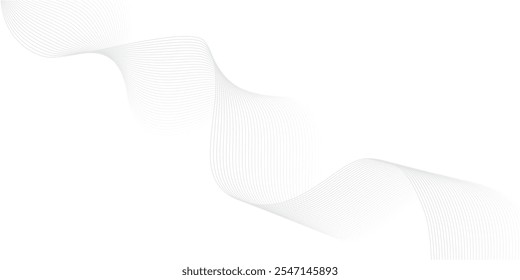 Abstract wave element for design. Digital frequency track equalizer. Stylized line art background. Vector illustration. Wave with lines created using blend tool.