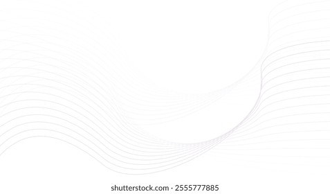 Abstract wave element for design. Digital frequency track equalizer. Stylized line art background. Vector illustration. Wave with lines