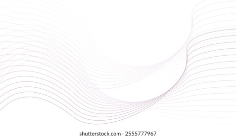 Abstract wave element for design. Digital frequency track equalizer. Stylized line art background. Vector illustration. Wave with lines