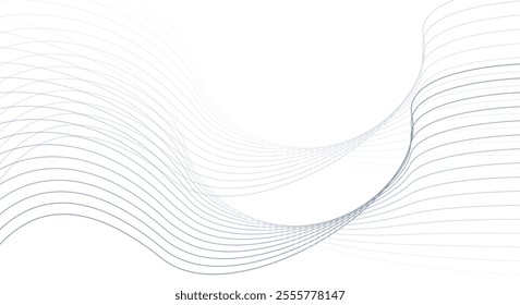 Abstract wave element for design. Digital frequency track equalizer. Stylized line art background. Vector illustration. Wave with lines