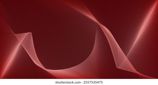 Abstract wave element for design. Digital frequency track equalizer. Stylized line art background. Colorful shiny wave with lines created using blend tool. Curved