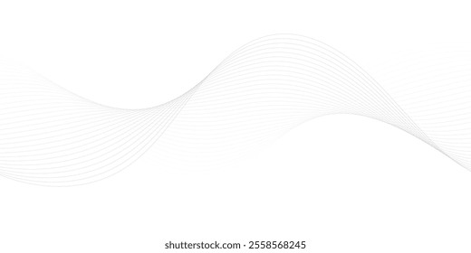 Abstract wave element for design. Digital frequency track equalizer. Stylized line art background. Vector illustration. Wave with lines created using blend tool.