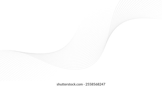 Abstract wave element for design. Digital frequency track equalizer. Stylized line art background. Vector illustration. Wave with lines created using blend tool.